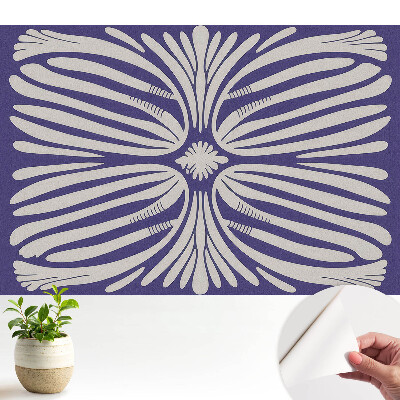 Fototapeta samoprzylepna do salonu Symetryczne motywy kwiatowe na fiolecie