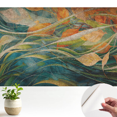 Fototapeta z nadrukiem samoprzylepna Naturalne liście na wodzie