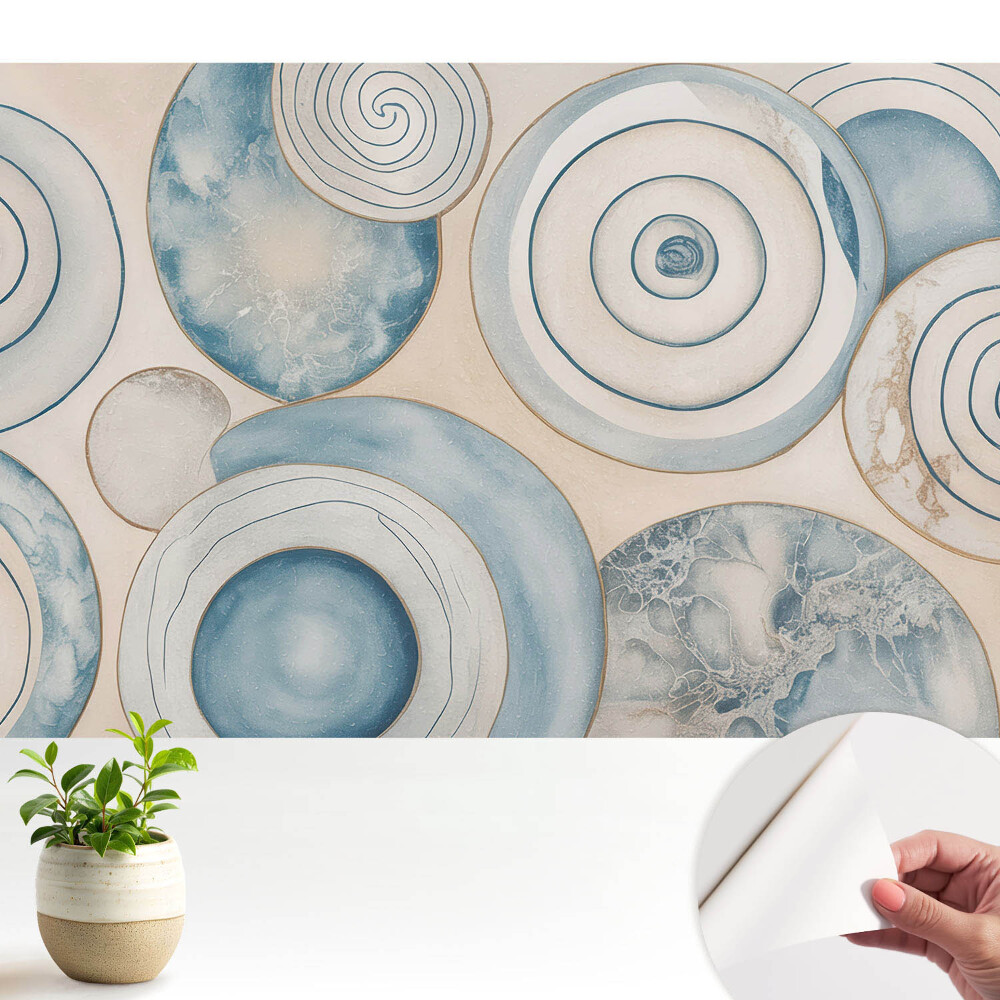 Fototapeta do salonu Niebieskie spirale nowoczesna abstrakcja