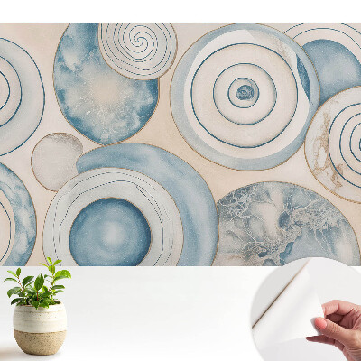 Fototapeta do salonu Niebieskie spirale nowoczesna abstrakcja