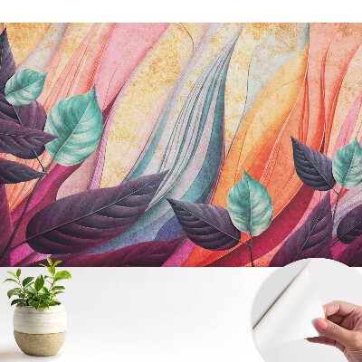 Fototapeta z nadrukiem samoprzylepna Kolorowe liście abstrakcyjne tło