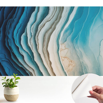 Tapeta fotograficzna samoprzylepna Abstrakcyjne fale w odcieniach niebieskiego