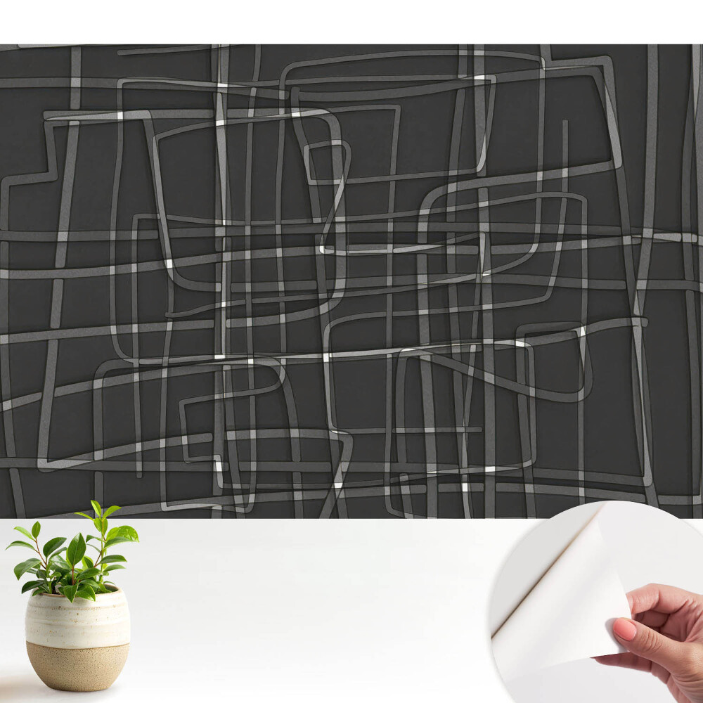 Fototapeta samoprzylepna do salonu Geometria i rytm na ciemnym tle