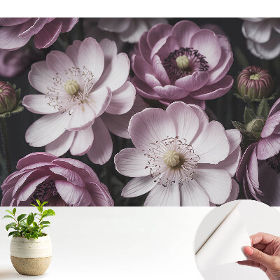 Fototapeta samoprzylepna do salonu Kwiaty różowo-białe klasyczne eleganckie