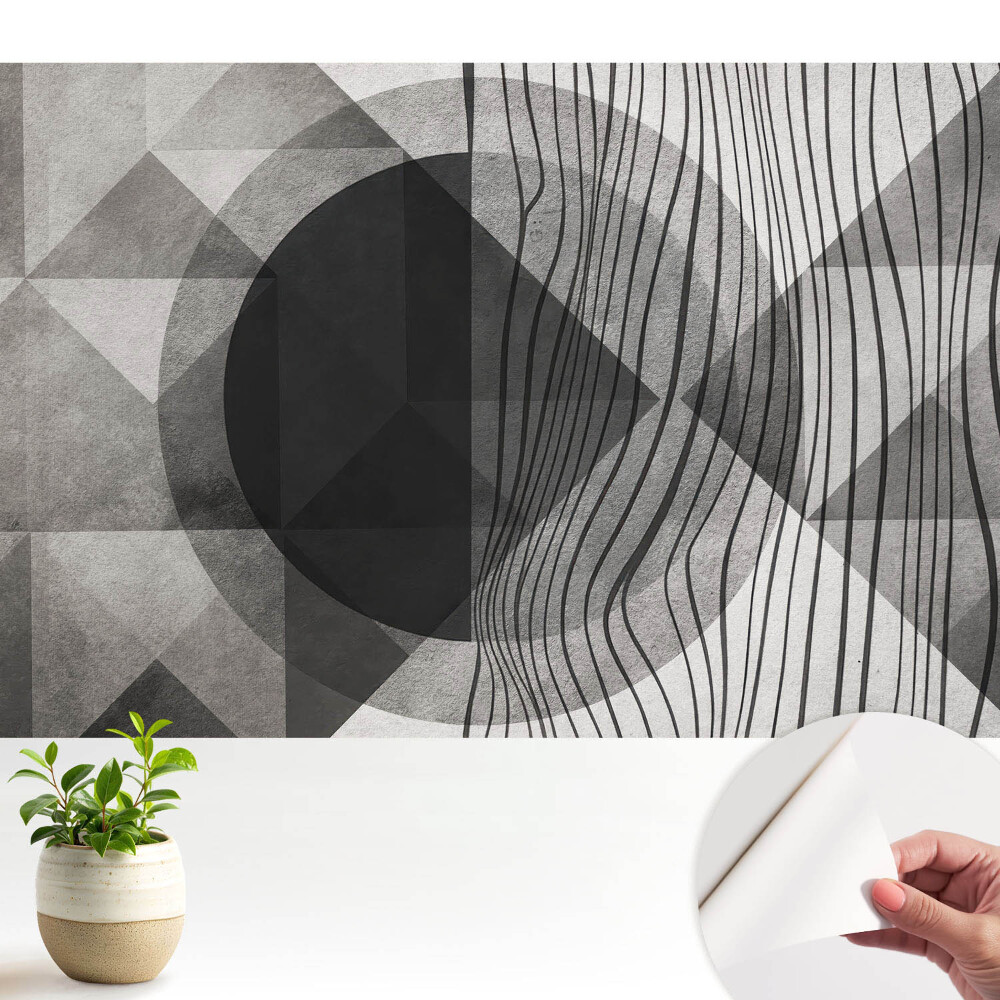 Fototapeta do salonu Stylowe geometryczne wzory w odcieniach szarości