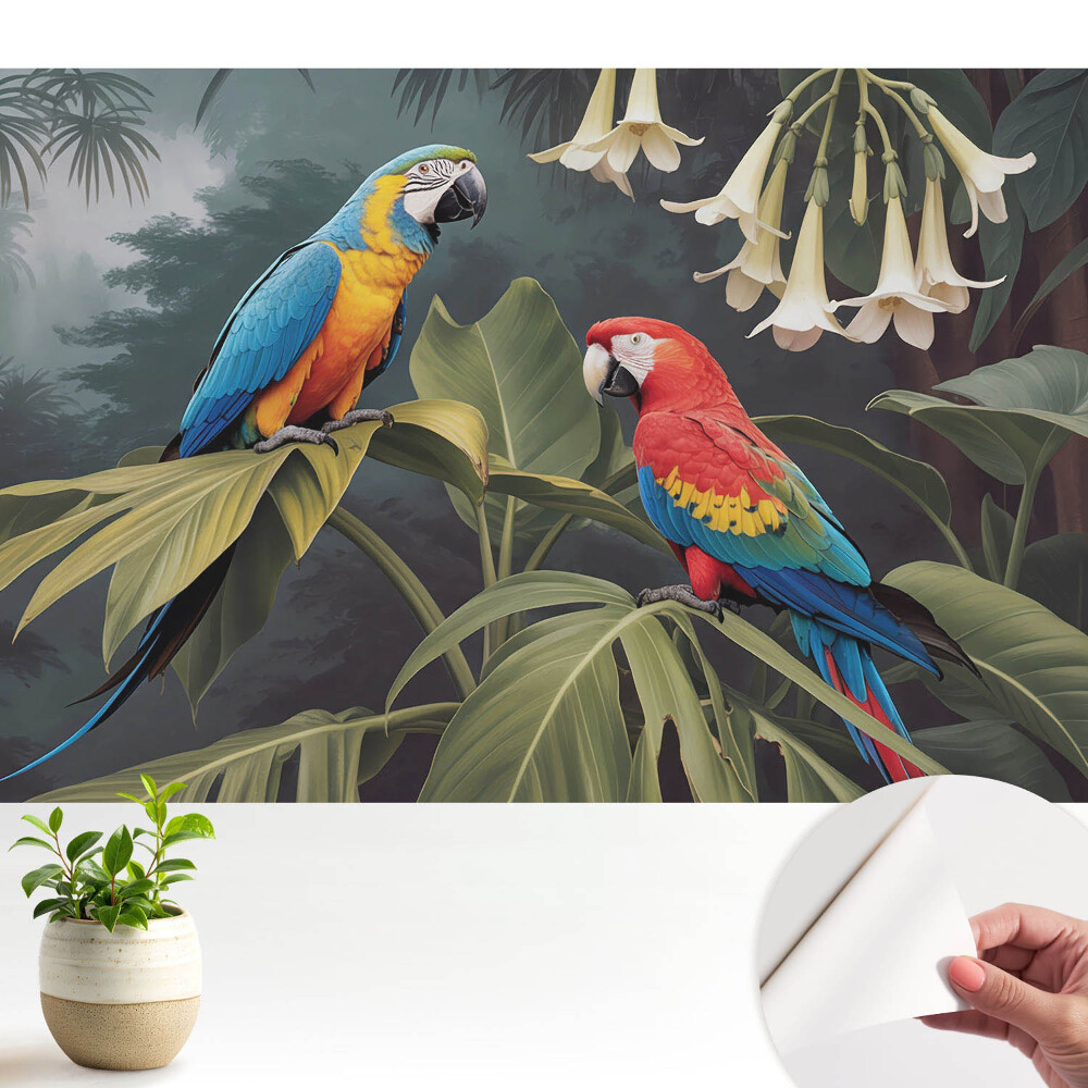 Fototapeta Tropikalne papugi egzotyka barw