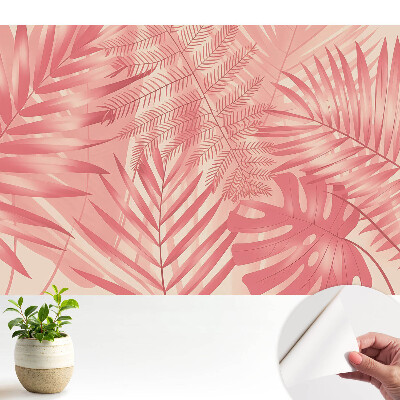 Fototapeta na wymiar do sypialni Egzotyczne liście różowe harmonie