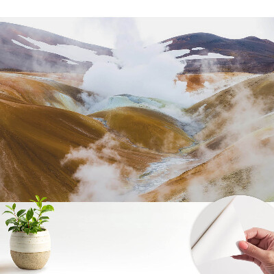 Nowoczesna fototapeta na wymiar Kolorowe wzgórza natura mgła