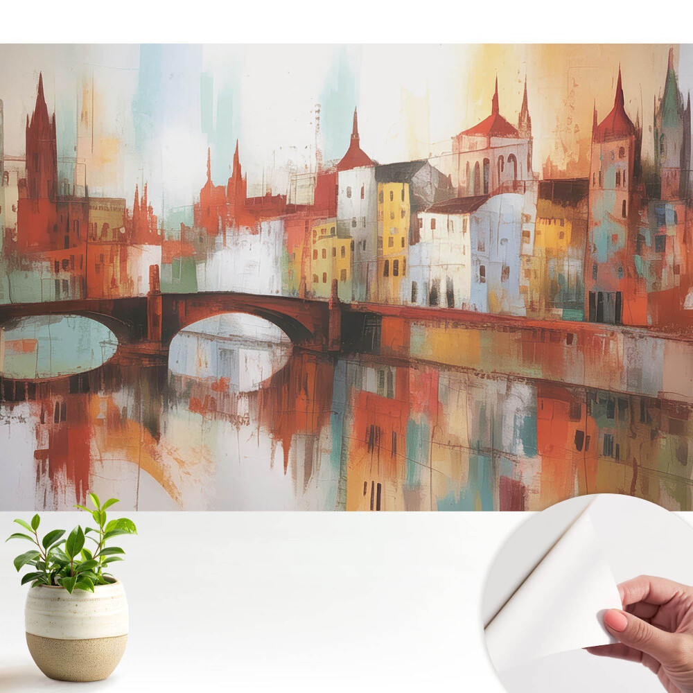 Fototapeta na wymiar do sypialni Kolorowa panorama miasta