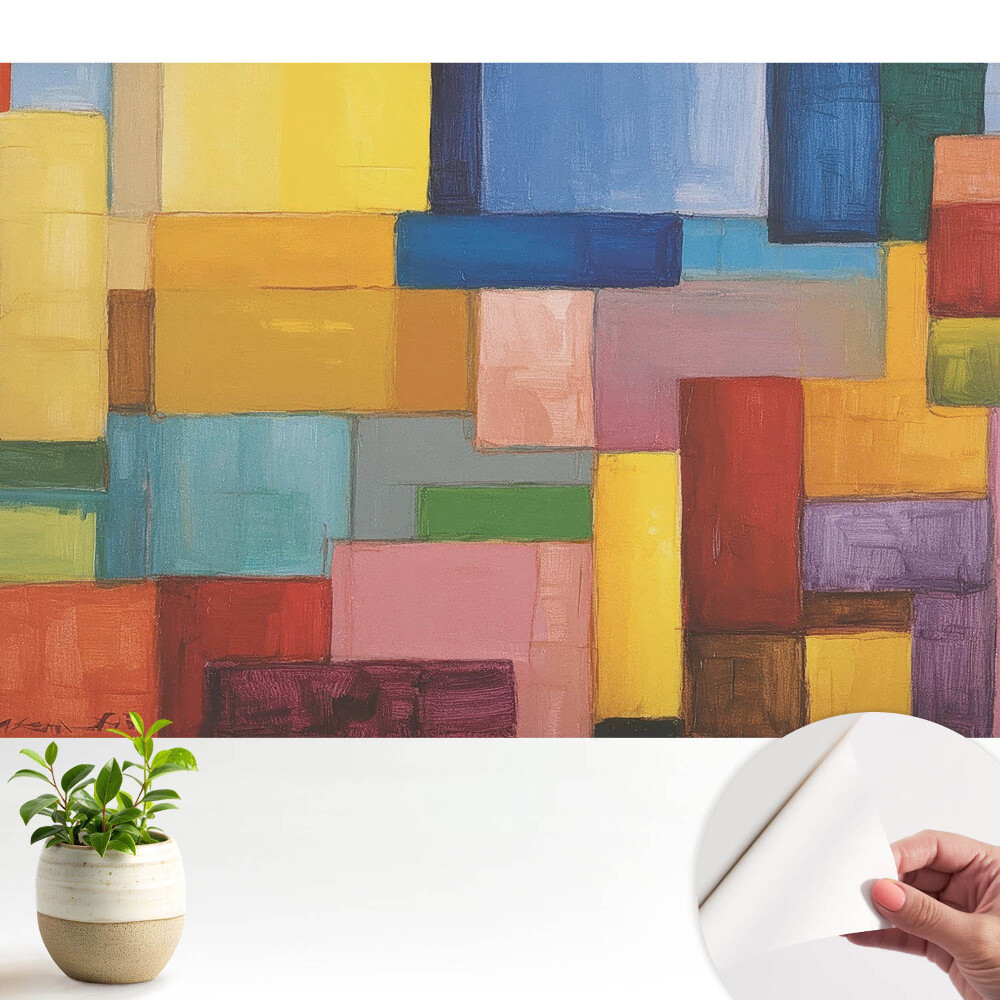 Nowoczesna fototapeta na wymiar Kolorowa geometria pełna energii