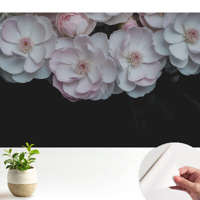 Tapeta fotograficzna samoprzylepna Romantyczne kwiaty w subtelnych barwach