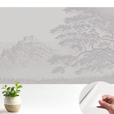 Fototapeta do salonu Krajobraz zamku wśród drzew