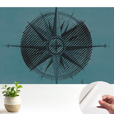 Nowoczesna fototapeta na wymiar Abstrakcyjny kompas na błękitnym tle