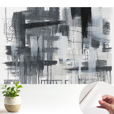 Nowoczesna fototapeta na wymiar Monochromatyczna abstrakcja pociągnięć