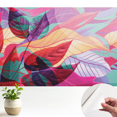 Fototapeta do salonu Kolorowe liście w abstrakcyjnym stylu