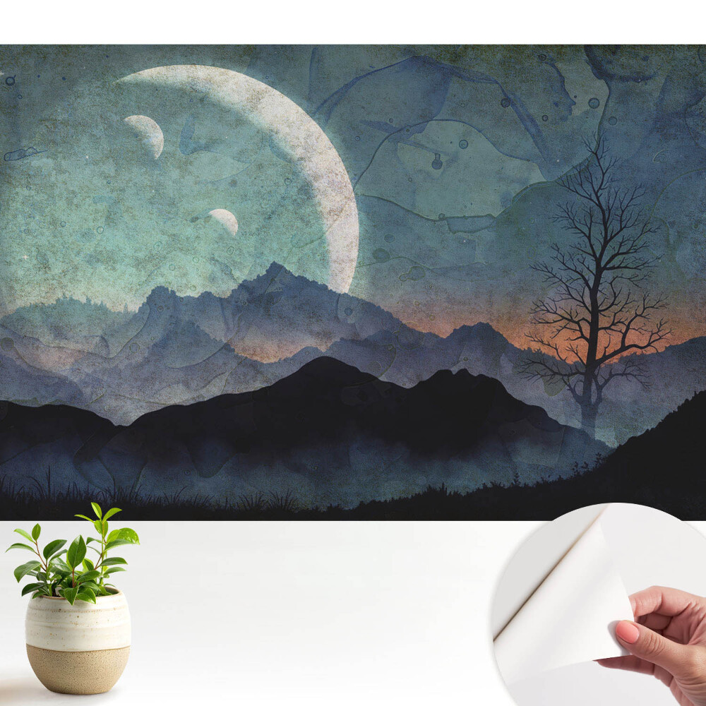 Fototapeta na wymiar do sypialni Tajemnicze góry i księżyce