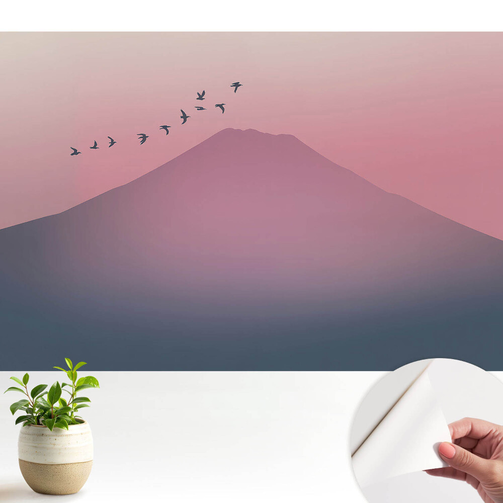 Fototapeta z nadrukiem samoprzylepna Pastelowe góry o zachodzie słońca