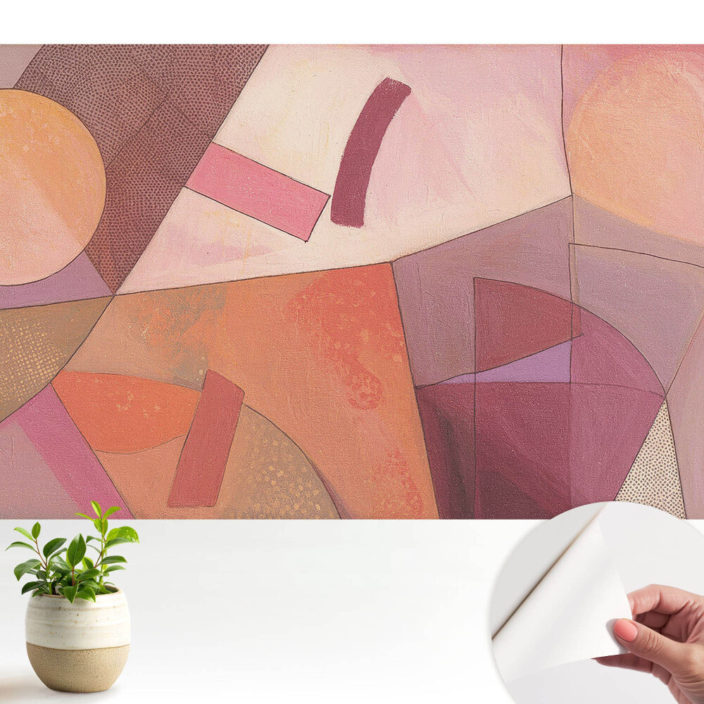 Tapeta fotograficzna samoprzylepna Abstrakcyjne formy geometryczne ciepłe barwy