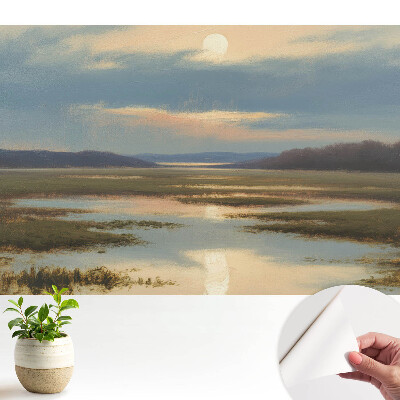 Fototapeta Zachód słońca nad polami