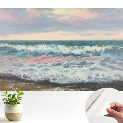 Fototapeta do salonu Morskie fale pastelowe barwy