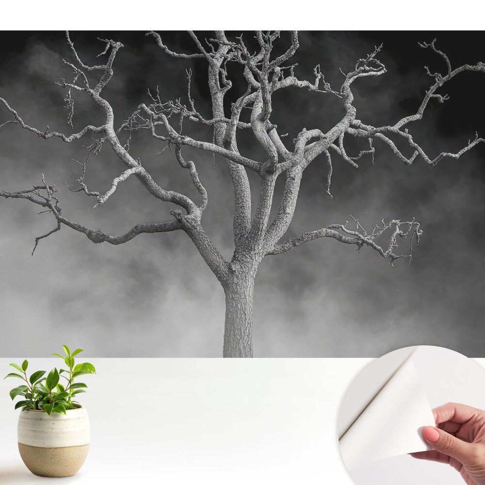 Fototapeta na wymiar do sypialni Samotne drzewo w mgle