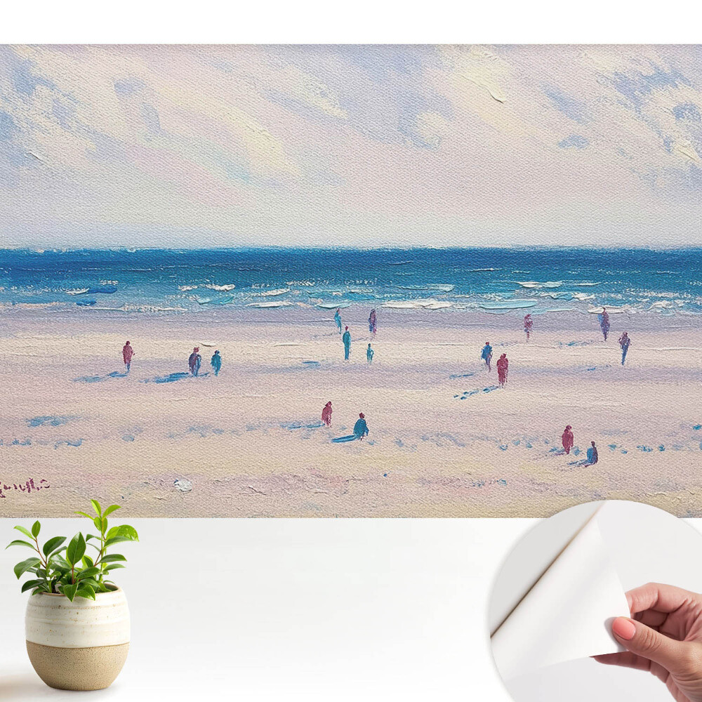 Nowoczesna fototapeta na wymiar Rozległa plaża pastelowa nostalgia