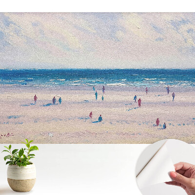 Nowoczesna fototapeta na wymiar Rozległa plaża pastelowa nostalgia