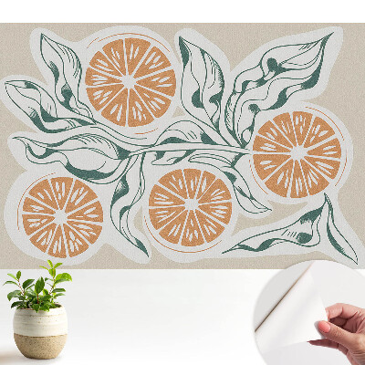 Tapeta fotograficzna samoprzylepna Cytrusy i liście w harmonii