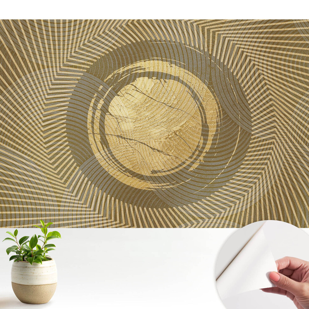 Fototapeta z nadrukiem samoprzylepna Abstrakcja geometryczna w odcieniach żółci