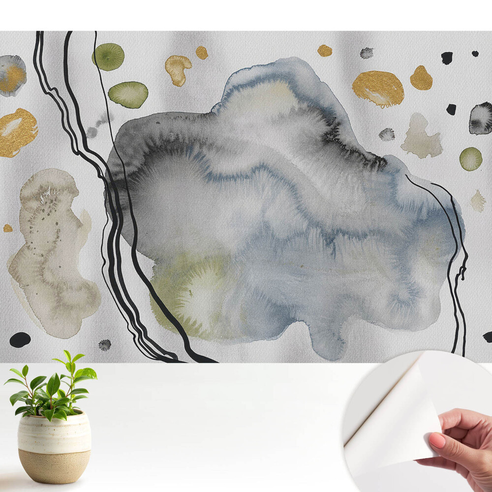 Fototapeta na wymiar do sypialni Akwarela abstrakcyjna spokojne wzory