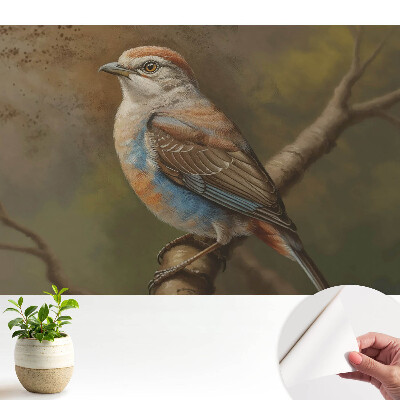 Nowoczesna fototapeta na wymiar Realistyczny ptak na gałęzi