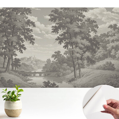 Fototapeta do salonu Krajobraz klasyczny z mostem