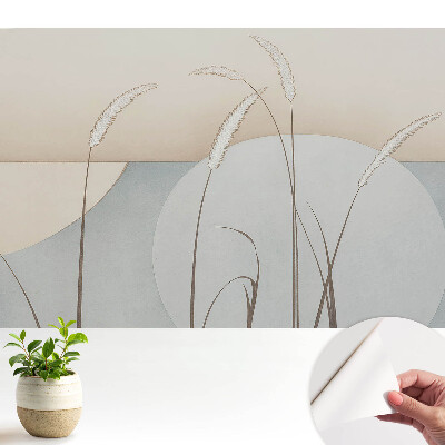 Fototapeta do salonu Subtelny pejzaż natury z kręgami i trawami