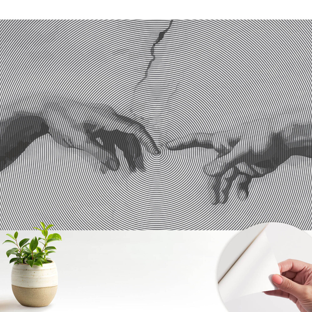 Fototapeta do salonu Dłonie w koncentrycznych liniach