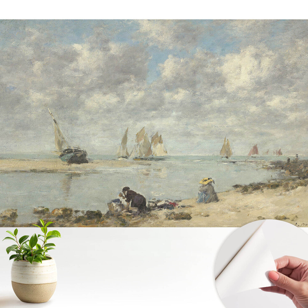 Fototapeta z nadrukiem samoprzylepna Nadmorski widok z żaglówkami