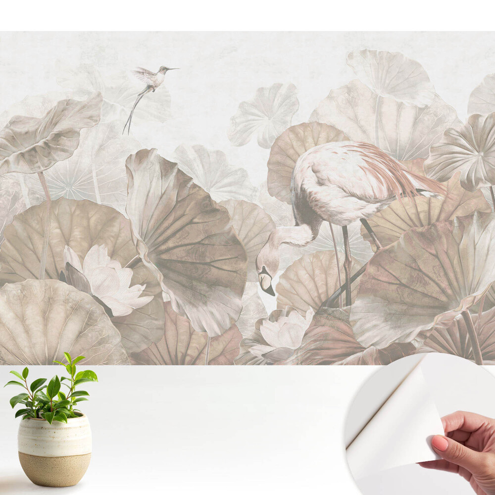 Tapeta fotograficzna samoprzylepna Flaming wśród liści