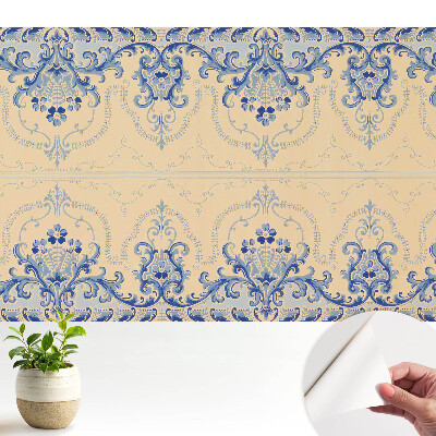 Tapeta fotograficzna samoprzylepna Klasyczny wzór ornamentalny elegancja niebieska