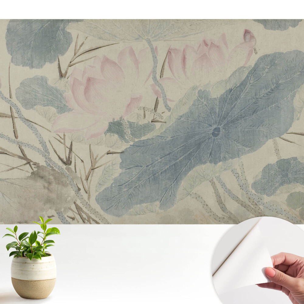 Fototapeta na wymiar do sypialni Delikatne kwiaty w klasycznym stylu