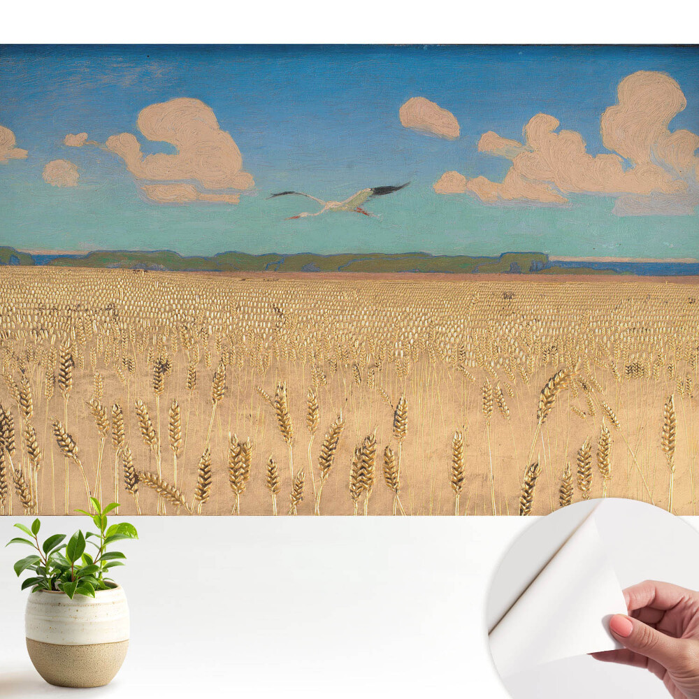 Tapeta fotograficzna samoprzylepna Pole pszenicy pod niebem