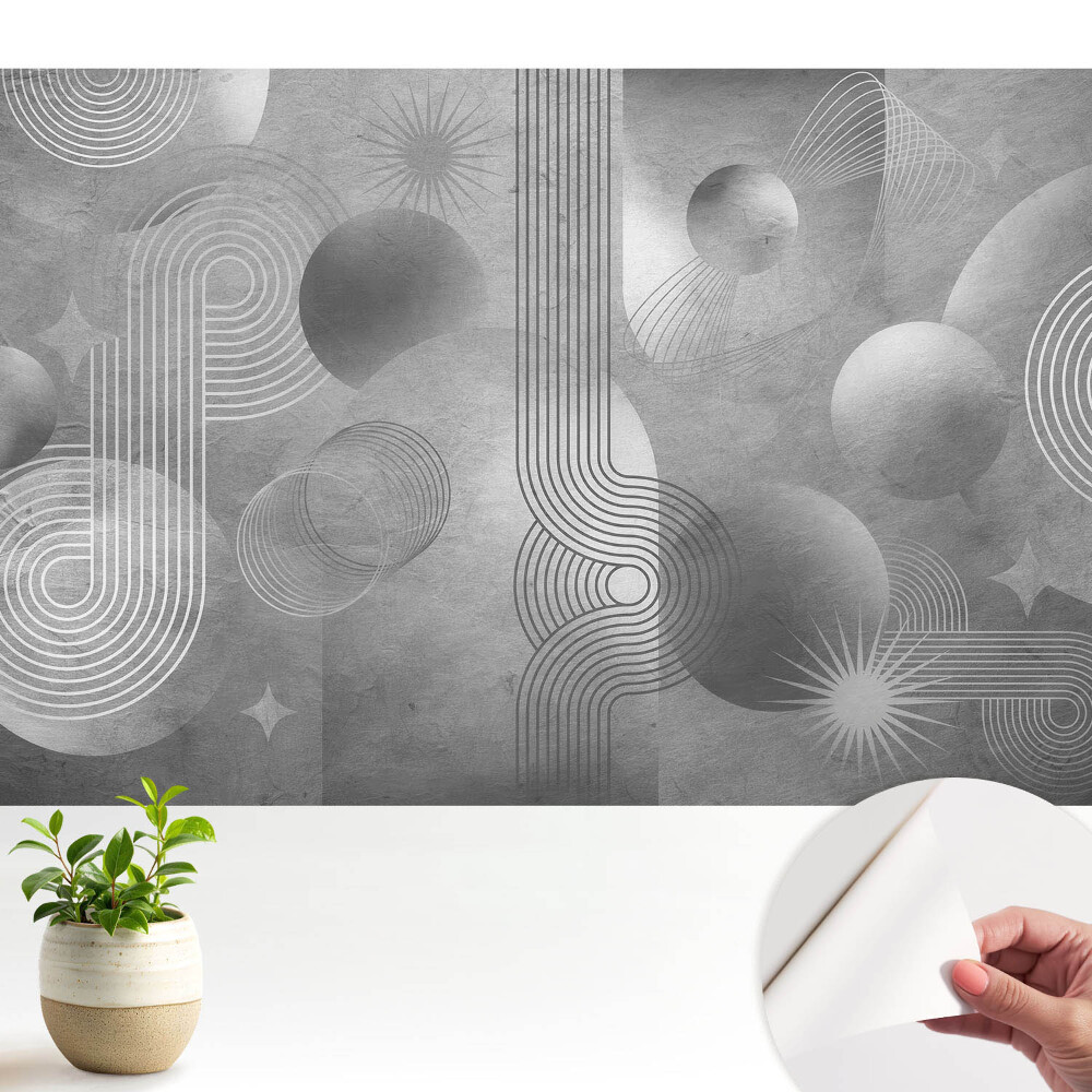 Tapeta fotograficzna samoprzylepna Geometryczne wzory w odcieniach szarości