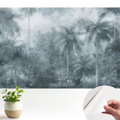 Fototapeta na wymiar do sypialni Egzotyczna dżungla w klasycznym stylu