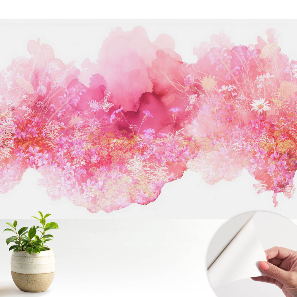 Fototapeta z nadrukiem samoprzylepna Kwiatowa abstrakcja różowa