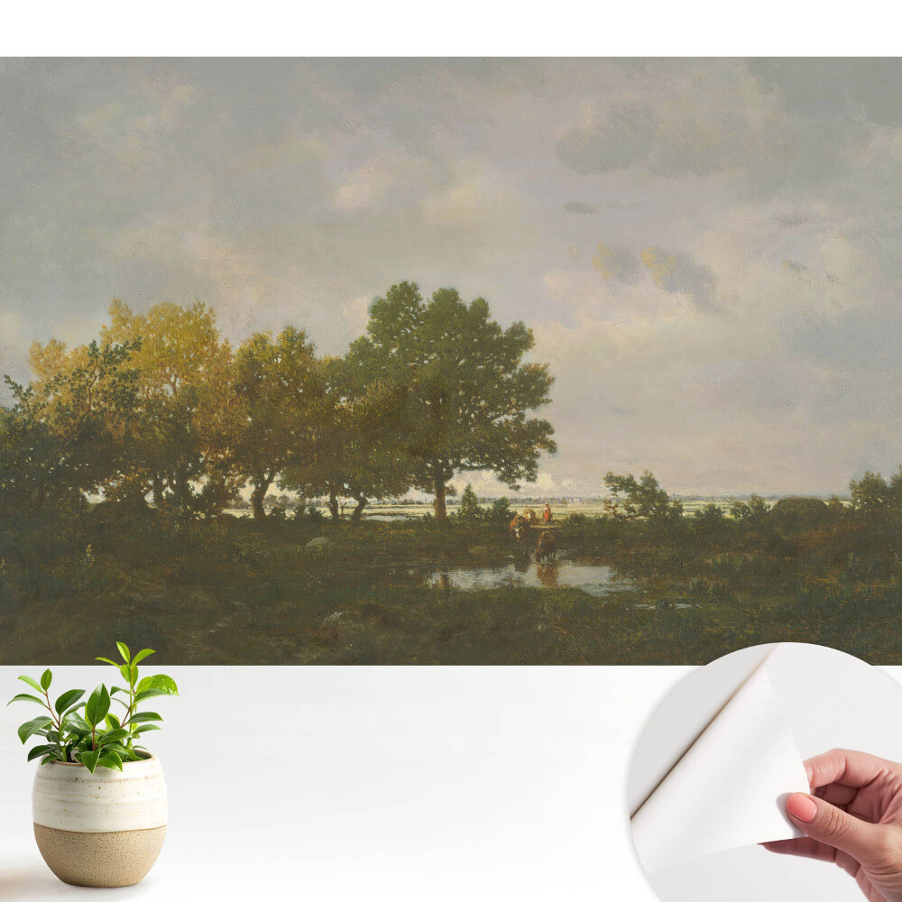 Fototapeta do salonu Malowniczy las z jeźdźcem