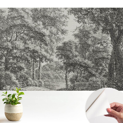 Nowoczesna fototapeta na wymiar Klasyczny leśny pejzaż harmonia i spokój