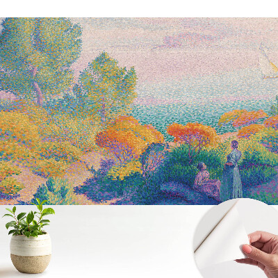 Fototapeta do salonu Impresjonistyczna scena nadmorska w bladych barwach