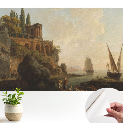 Fototapeta samoprzylepna do salonu Klasyczne pejzaże żaglówki wybrzeże