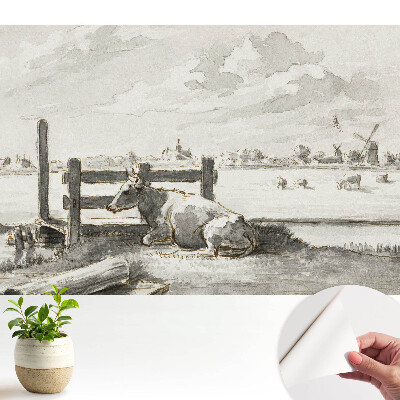 Fototapeta na wymiar do sypialni Sielankowy pejzaż w stylu klasycznym