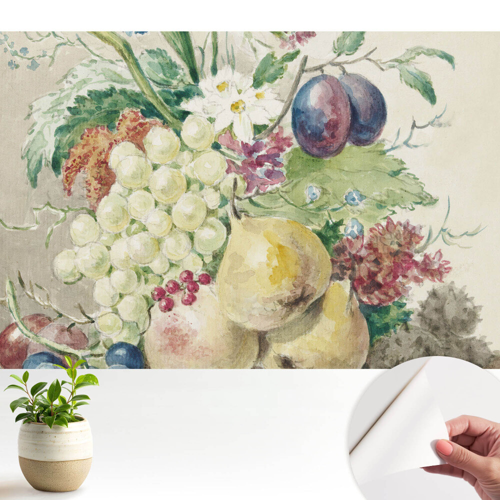 Fototapeta do salonu Martwa natura owoców i kwiatów