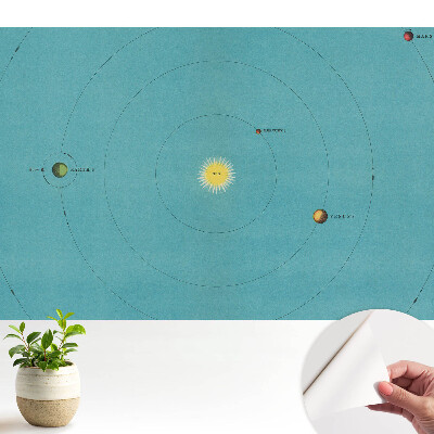 Fototapeta Układ słoneczny retro harmonijny wzór