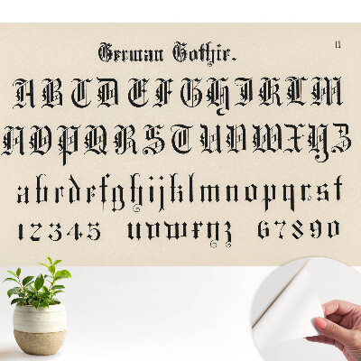 Fototapeta do salonu Gotycki alfabet elegancki i dekoracyjny